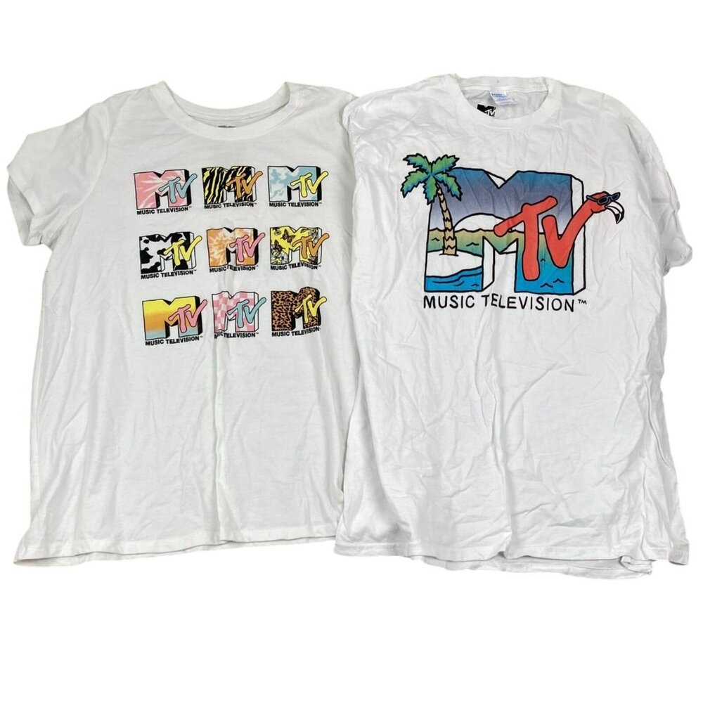 MTV Men's Graphic T-Shirts Bundle XL and L